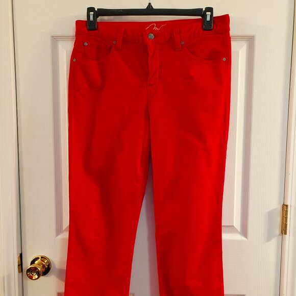 MiracleBody red jeans, sz 12 x 28 length - Picture 1 of 6